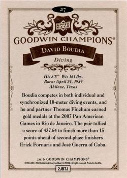 2016 Upper Deck Goodwin Champions #27 David Boudia Back