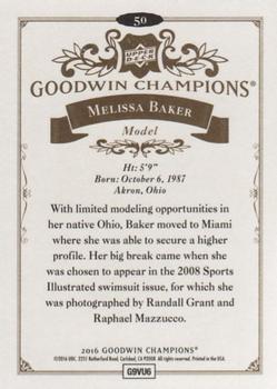 2016 Upper Deck Goodwin Champions #50 Melissa Baker Back