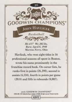 2016 Upper Deck Goodwin Champions #56 John Havlicek Back