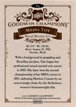 2016 Upper Deck Goodwin Champions #64 Miesha Tate Back