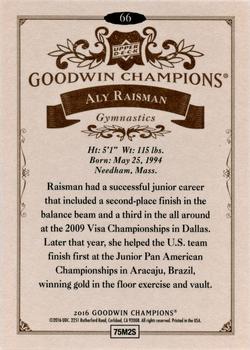 2016 Upper Deck Goodwin Champions #66 Aly Raisman Back
