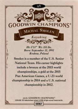 2016 Upper Deck Goodwin Champions #98 Michal Smolen Back