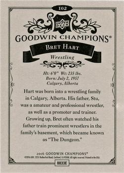 2016 Upper Deck Goodwin Champions #102 Bret Hart Back