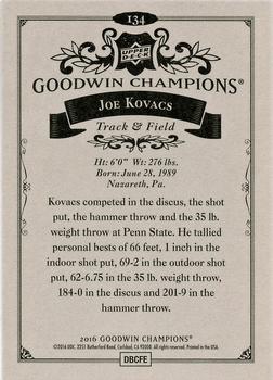 2016 Upper Deck Goodwin Champions #134 Joe Kovacs Back