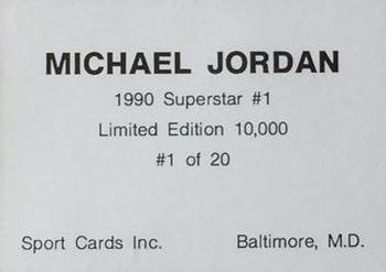 1990 Sport Cards Superstar #1 (unlicensed) #1 Michael Jordan Back