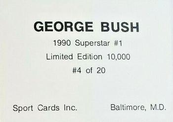 1990 Sport Cards Superstar #1 (unlicensed) #4 George Bush Back