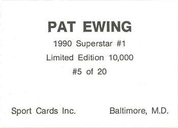 1990 Sport Cards Superstar #1 (unlicensed) #5 Patrick Ewing Back