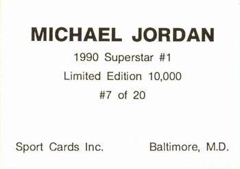 1990 Sport Cards Superstar #1 (unlicensed) #7 Michael Jordan Back