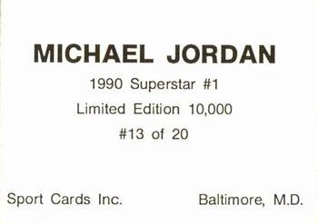 1990 Sport Cards Superstar #1 (unlicensed) #13 Michael Jordan Back