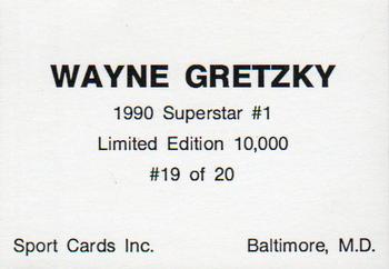 1990 Sport Cards Superstar #1 (unlicensed) #19 Wayne Gretzky Back