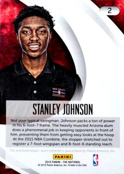 2015 Panini The National - NBA Draft Combine Materials Cracked Ice #2 Stanley Johnson Back