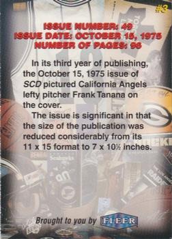 1998 Fleer Sports Collectors Digest Commemorative Set #3 Frank Tanana Back
