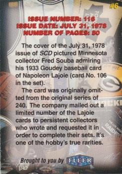 1998 Fleer Sports Collectors Digest Commemorative Set #6 Fred Souba Back