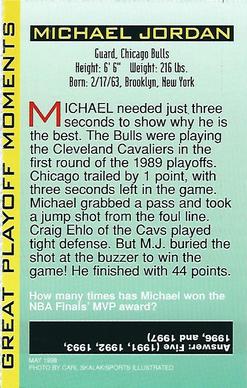 1998 Sports Illustrated for Kids - Great Playoff Moments #NNO Michael Jordan Back