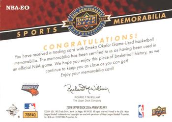 2009 Upper Deck 20th Anniversary - Sports Memorabilia #NBA-EO Emeka Okafor Back