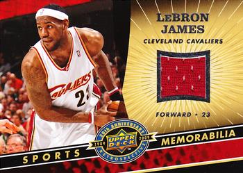 2009 Upper Deck 20th Anniversary - Sports Memorabilia #NBA-LJ LeBron James Front
