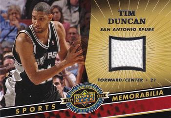 2009 Upper Deck 20th Anniversary - Sports Memorabilia #NBA-TD Tim Duncan Front