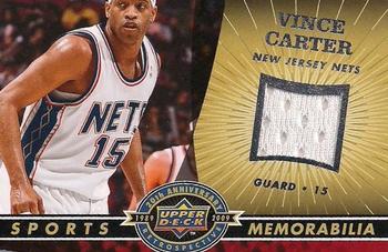 2009 Upper Deck 20th Anniversary - Sports Memorabilia #NBA-VC Vince Carter Front