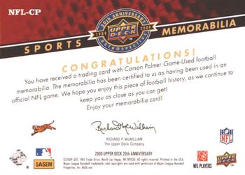 2009 Upper Deck 20th Anniversary - Sports Memorabilia #NFL-CP Carson Palmer Back
