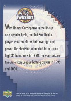 2002 Upper Deck Twizzlers #4 Nomar Garciaparra Back