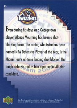 2002 Upper Deck Twizzlers #6 Alonzo Mourning Back