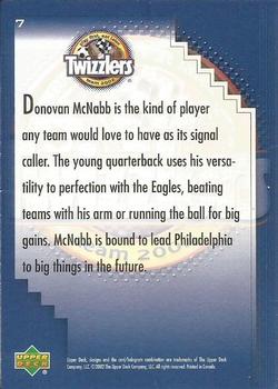 2002 Upper Deck Twizzlers #7 Donovan McNabb Back