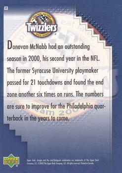 2002 Upper Deck Twizzlers #8 Donovan McNabb Back