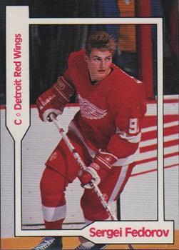 1991 SCD Sports Card Pocket Price Guide FB/BK/HK Collector #48 Sergei Fedorov Front