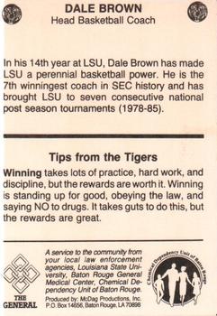 1985-86 LSU Tigers #4 Dale Brown Back