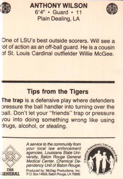 1985-86 LSU Tigers #16 Anthony Wilson Back