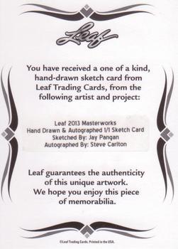 2013 Leaf Masterworks #NNO Steve Carlton Back