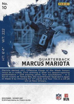 2016 Panini Father's Day - Thick #10 Marcus Mariota Back