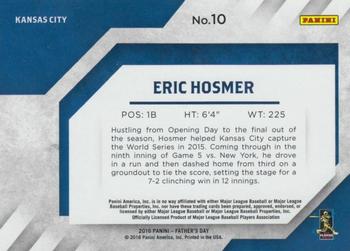 2016 Panini Father's Day - Elements Thick Stock #10 Eric Hosmer Back