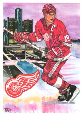 1982 - 1983 STEVE YZERMAN BOWMAN FOIL NHL HOCKEY CARD # 220 VINTAGE