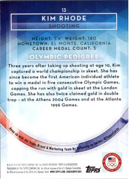2016 Topps U.S. Olympic & Paralympic Team Hopefuls - Bronze #13 Kim Rhode Back