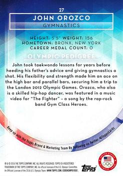 2016 Topps U.S. Olympic & Paralympic Team Hopefuls - Bronze #27 John Orozco Back