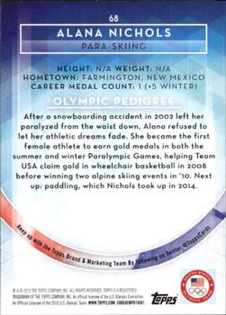 2016 Topps U.S. Olympic & Paralympic Team Hopefuls - Bronze #68 Alana Nichols Back