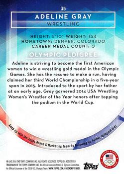 2016 Topps U.S. Olympic & Paralympic Team Hopefuls - Silver #35 Adeline Gray Back