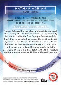 2016 Topps U.S. Olympic & Paralympic Team Hopefuls - Silver #67 Nathan Adrian Back