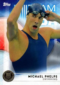 2016 Topps U.S. Olympic & Paralympic Team Hopefuls - Gold #1 Michael Phelps Front