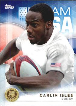 2016 Topps U.S. Olympic & Paralympic Team Hopefuls - Gold #12 Carlin Isles Front