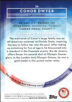 2016 Topps U.S. Olympic & Paralympic Team Hopefuls - Gold #24 Conor Dwyer Back
