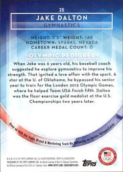 2016 Topps U.S. Olympic & Paralympic Team Hopefuls - Gold #25 Jake Dalton Back