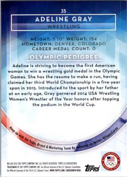 2016 Topps U.S. Olympic & Paralympic Team Hopefuls - Gold #35 Adeline Gray Back
