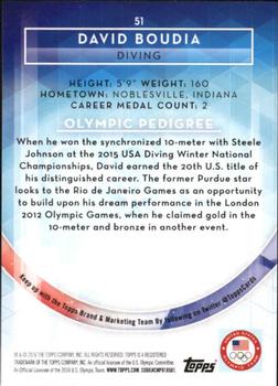 2016 Topps U.S. Olympic & Paralympic Team Hopefuls - Gold #51 David Boudia Back