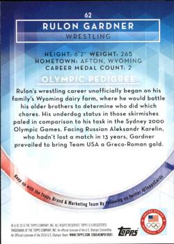 2016 Topps U.S. Olympic & Paralympic Team Hopefuls - Gold #62 Rulon Gardner Back