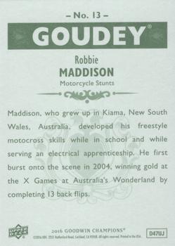2016 Upper Deck Goodwin Champions - Goudey #13 Robbie Maddison Back