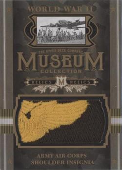 2016 Upper Deck Goodwin Champions - Museum Collection World War II Relics #MC-AFI Army Air Corps Shoulder Insignia Front