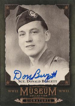 2016 Upper Deck Goodwin Champions - Museum Collection World War II Signatures #MCS-DB Donald Burgett Front