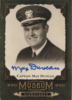 2016 Upper Deck Goodwin Champions - Museum Collection World War II Signatures #MCS-MD Max Duncan Front